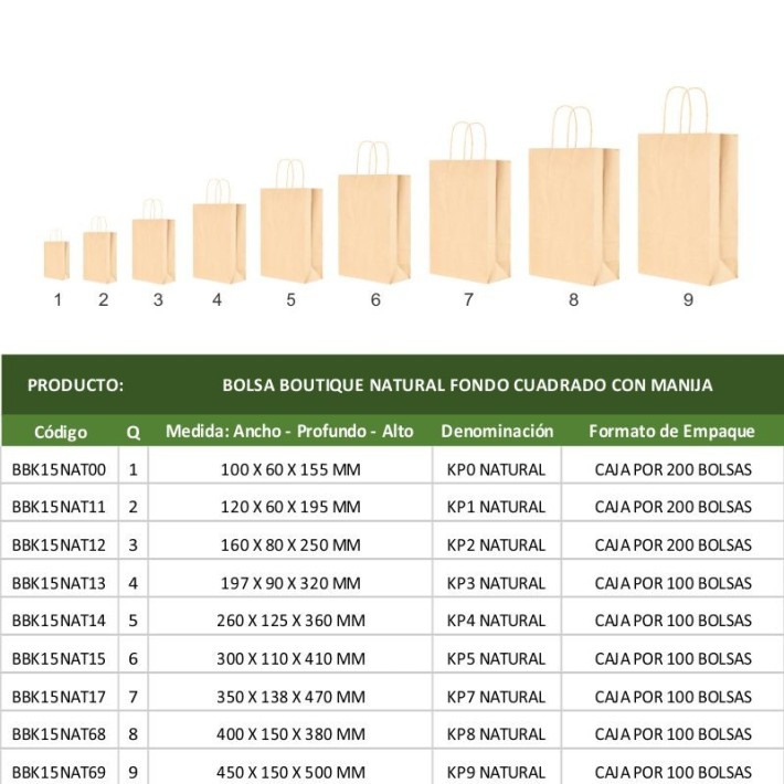 BOLSA BOUTIQUE NATURAL FONDO CUADRADO...