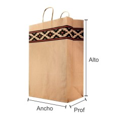 BOLSA BOUTIQUE GUARDA PAMPA FONDO CUADRADO CON MANIJA