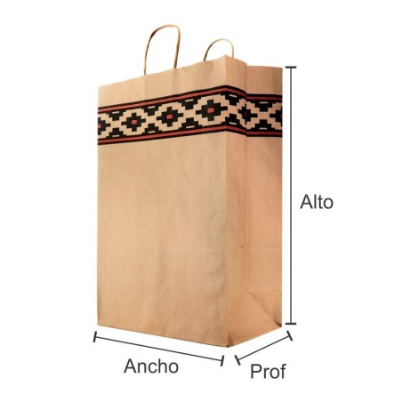 BOLSA BOUTIQUE GUARDA PAMPA FONDO CUADRADO CON MANIJA