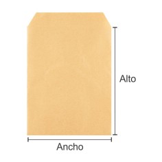 SOBRE BOLSA MANILA 80 GRS EN VARIEDAD DE MEDIDAS