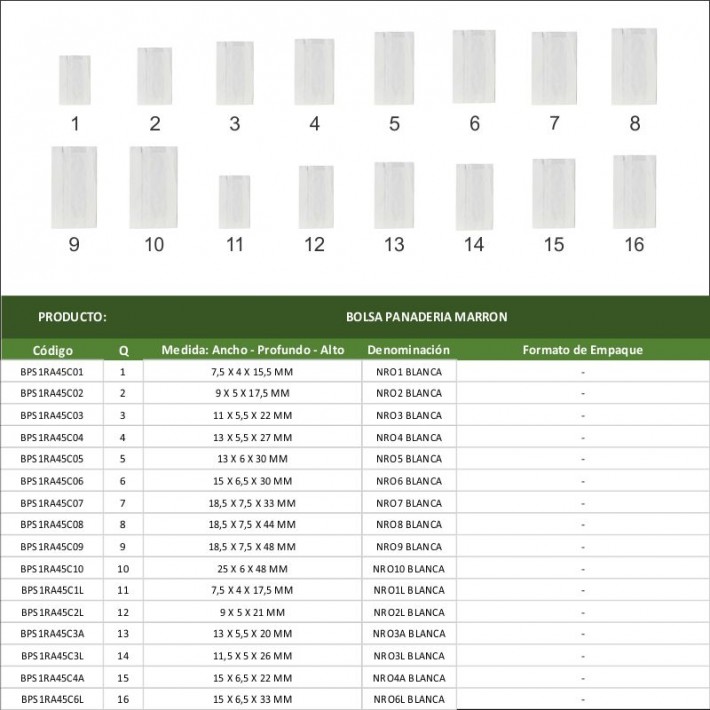 BOLSA PANADERIA BLANCA