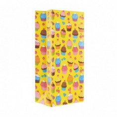 BOLSA COTILLON FUNNY CUPCAKE AMARILLO
