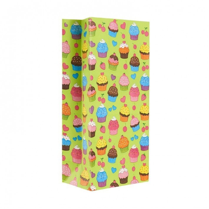 BOLSA COTILLON FUNNY CUPCAKE VERDE