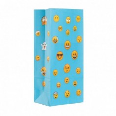 BOLSA COTILLON FUNNY EMOTICONES TURQUESA