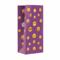 BOLSA COTILLON FUNNY EMOTICONES VIOLETA
