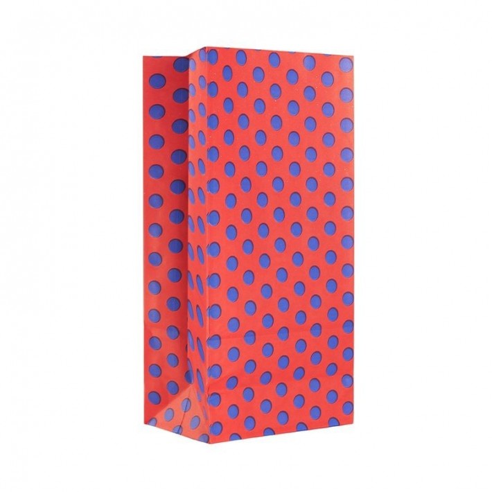 BOLSA COTILLON LUNARES ROJO/AZUL