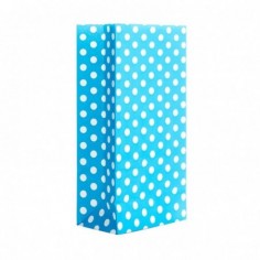 BOLSA COTILLON LUNARES CELESTE/BLANCO