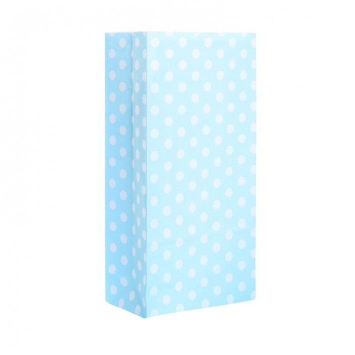 BOLSA COTILLON LUNARES CELESTE/BLANCO