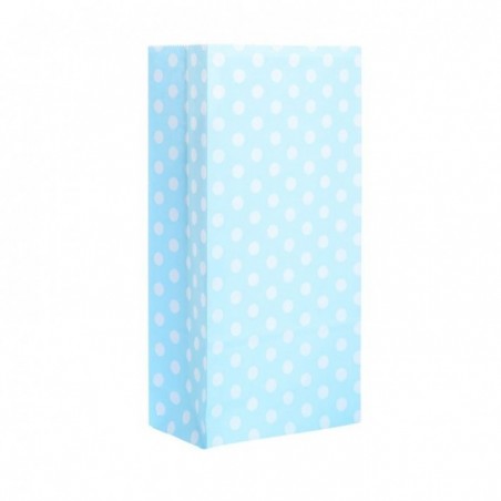 BOLSA COTILLON LUNARES CELESTE/BLANCO