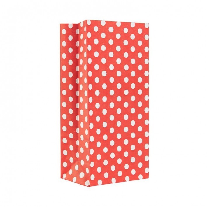 BOLSA COTILLON LUNARES ROJO/BLANCO