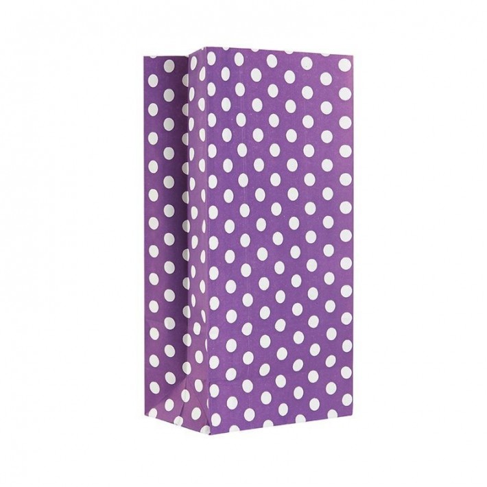 BOLSA COTILLON LUNARES VIOLETA/BLANCO