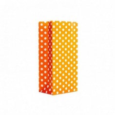 BOLSA COTILLON LUNARES NARANJA/BLANCO