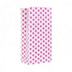 BOLSA COTILLON LUNARES BLANCO/FUCSIA