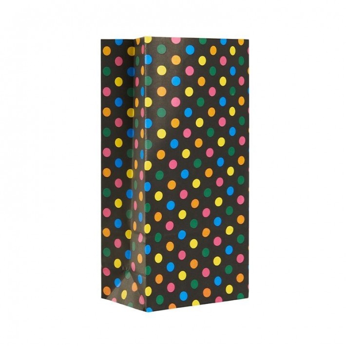 BOLSA COTILLON LUNARES NEGRO/MULTICOLOR