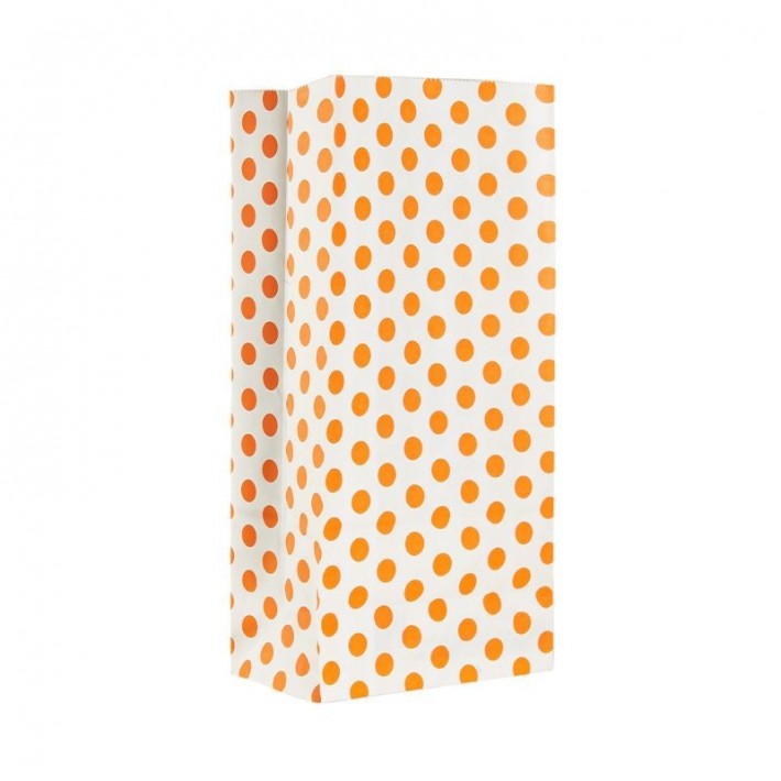 BOLSA COTILLON LUNARES BLANCO/NARANJA