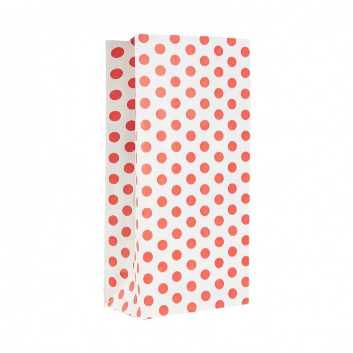 BOLSA COTILLON LUNARES BLANCO/ROJO