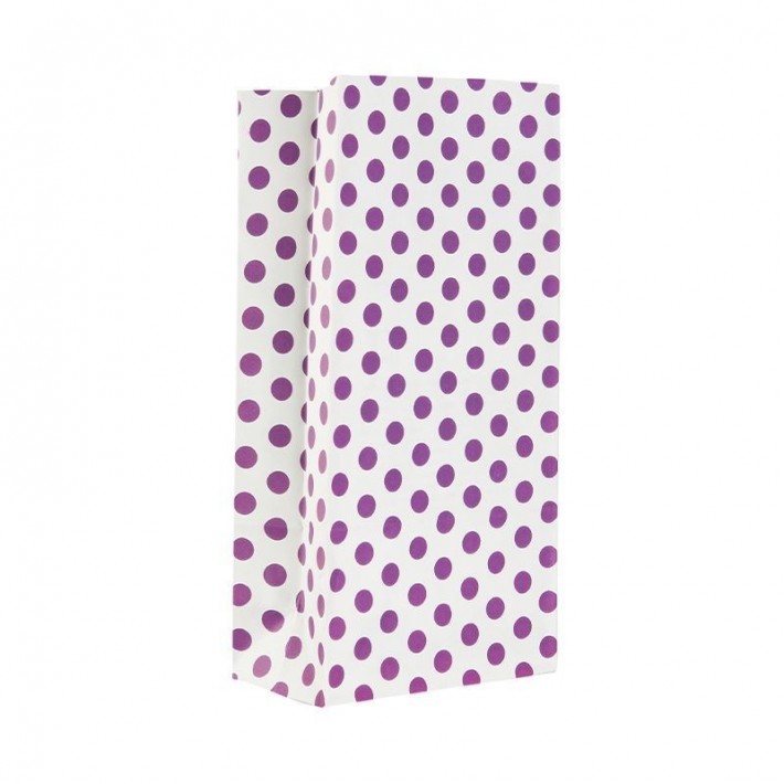 BOLSA COTILLON LUNARES BLANCO/VIOLETA