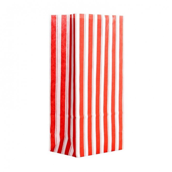 BOLSA COTILLON RAYADA "BLANCO/ROJO"