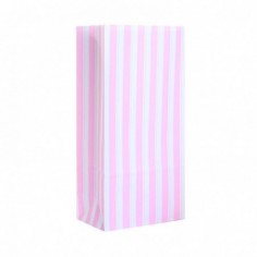 BOLSA COTILLON RAYADA "BLANCO/ROSA"