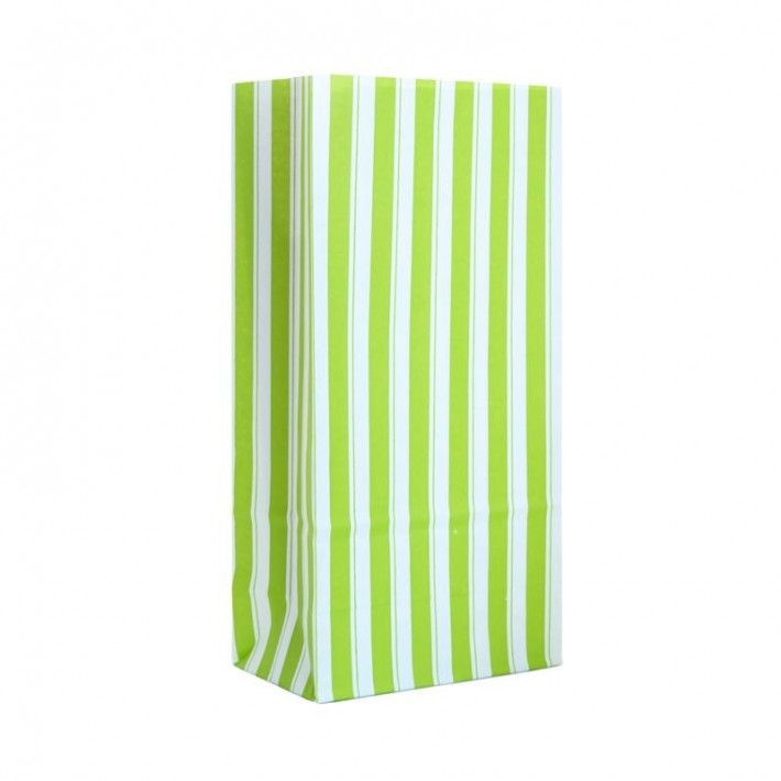 BOLSA RAYADAS "BLANCO/VERDE MANZANA"