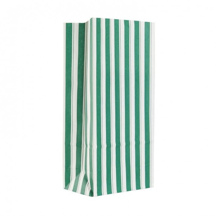 BOLSA COTILLON RAYADAS "BLANCO/VERDE OSCURO"