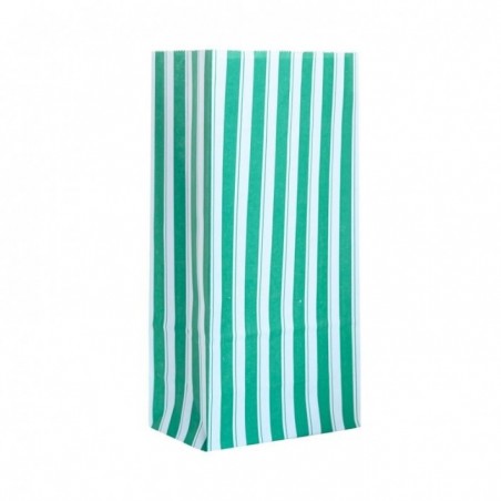 BOLSA COTILLON RAYADAS "BLANCO/VERDE OSCURO"