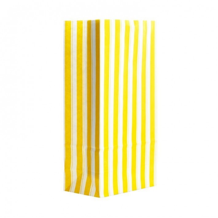 BOLSA COTILLON RAYADA "BLANCO/AMARILLO"
