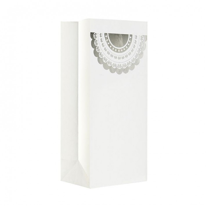 BOLSA COTILLON STAMPING "BLONDA BLANCO/PLATA"