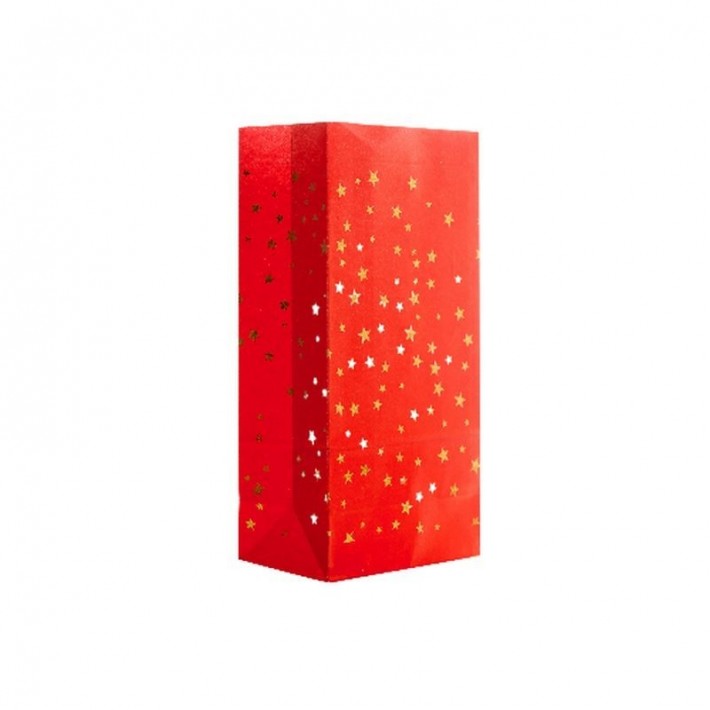BOLSA COTILLON STAMPING "ESTRELLAS ROJO/DORADO"