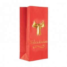 BOLSA COTILLON STAMPING "FELICIDADES ROJO/DORADO"