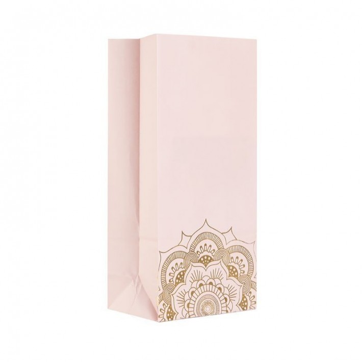 BOLSA COTILLON STAMPING "MANDALAS ROSA/DORADO"