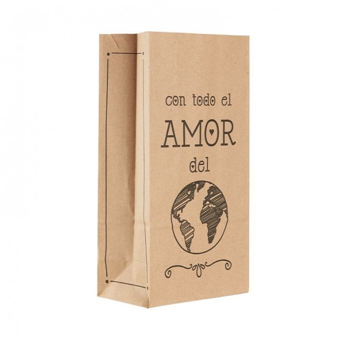 BOLSA COTILLON FRASES "MUNDO"